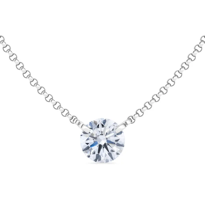 Solo Round Brilliant Diamond Necklace