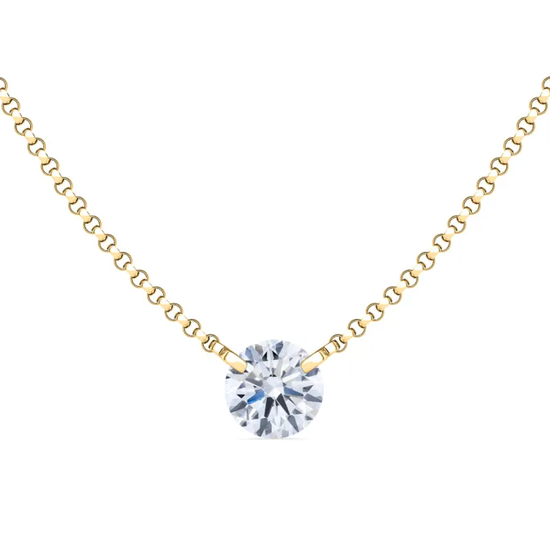 Solo Round Brilliant Diamond Necklace