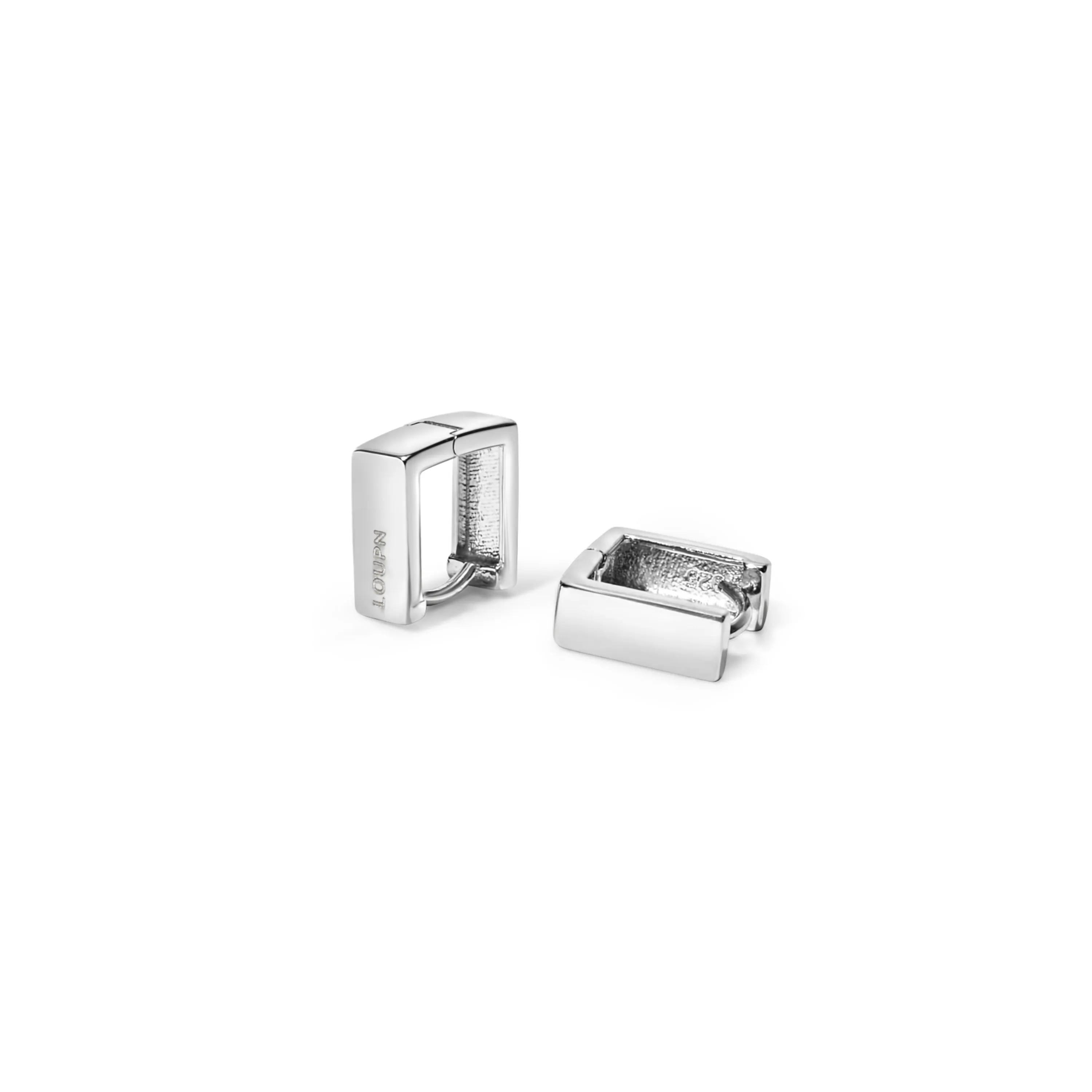 Square Hoop Earrings - Sterling Silver