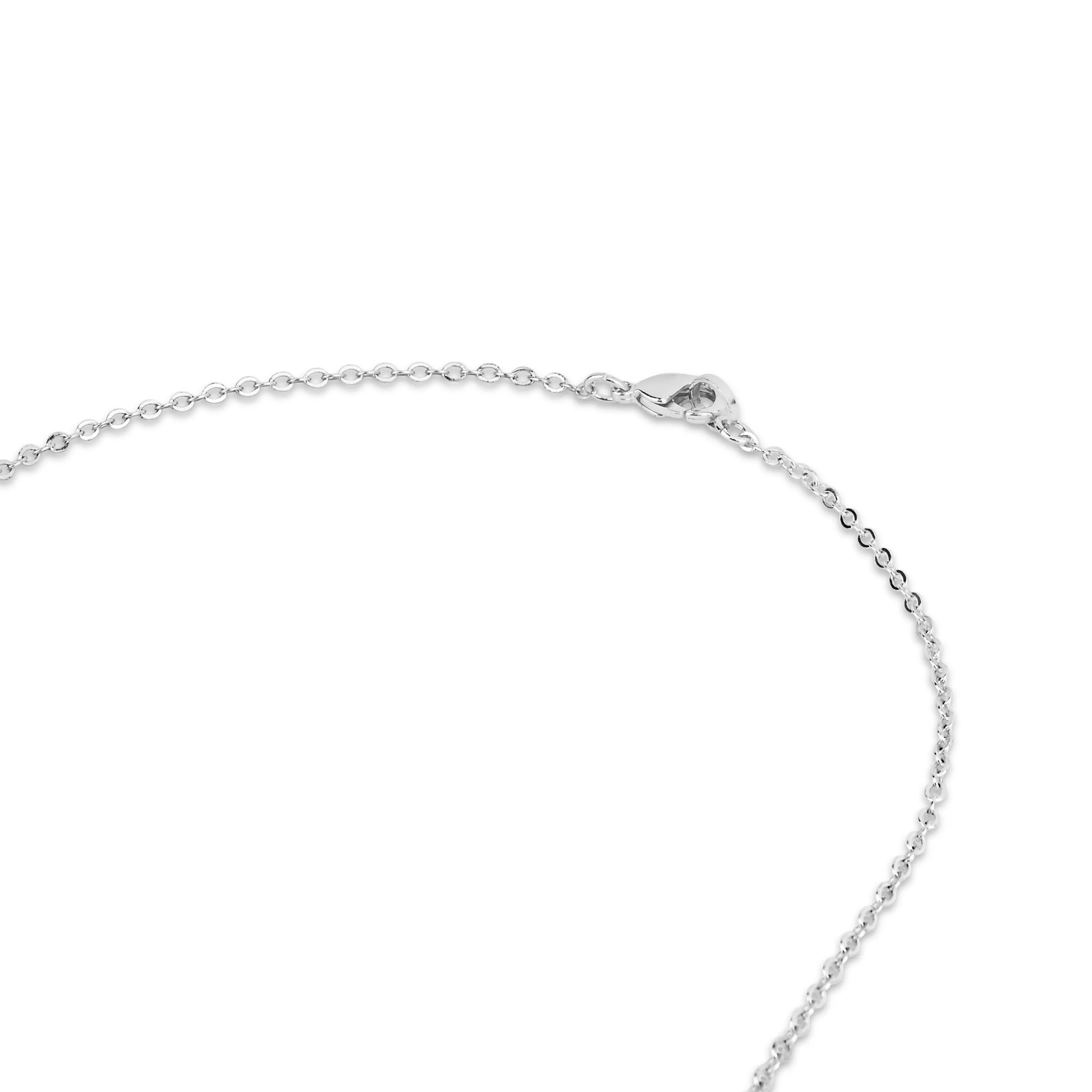 Sterling Silver-Plated Twist Circle Necklace