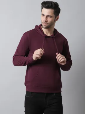 Style Quotient Men Maroon Hooded Sweatshirt