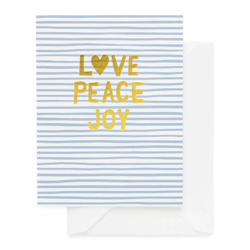 SUGAR PAPER | Love Peace Joy Card