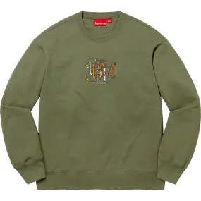 SUPREME OVERLAP CREWNECK-OLIVE