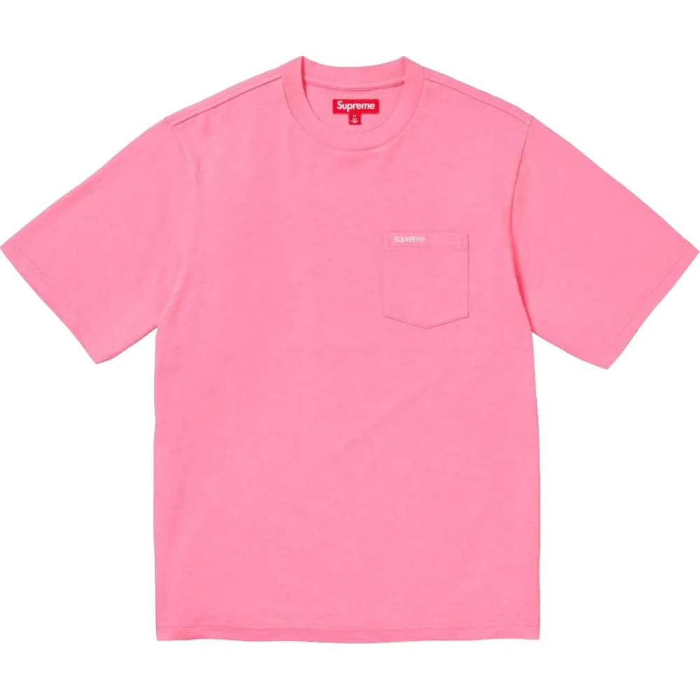 SUPREME S/S POCKET TEE-PINK