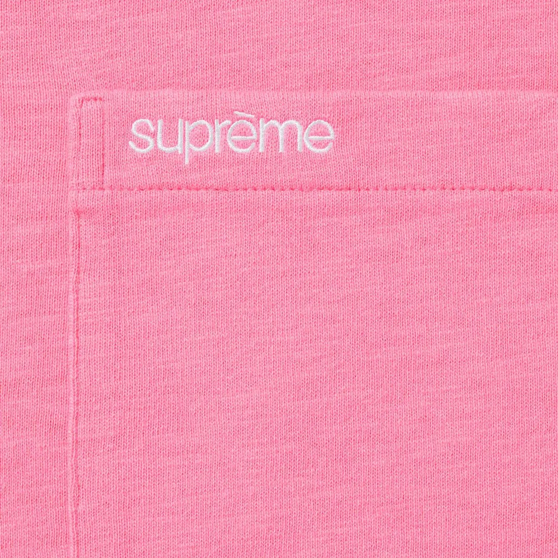 SUPREME S/S POCKET TEE-PINK