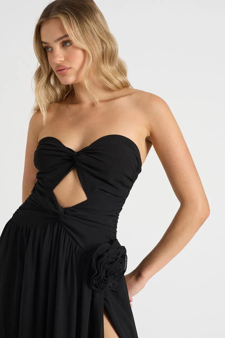 The Rosette Gown - Black