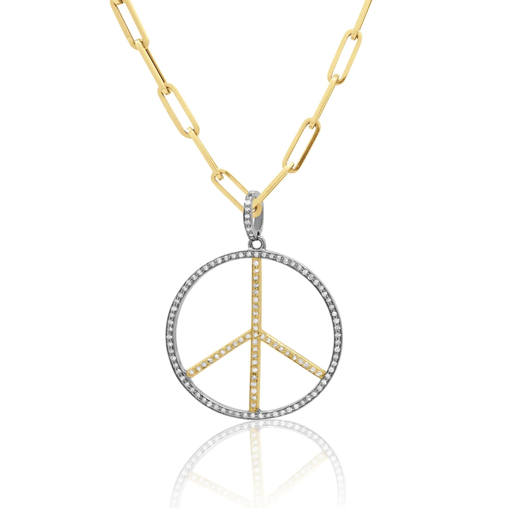 Two-Tone Peace Pendant