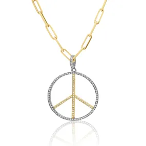 Two-Tone Peace Pendant