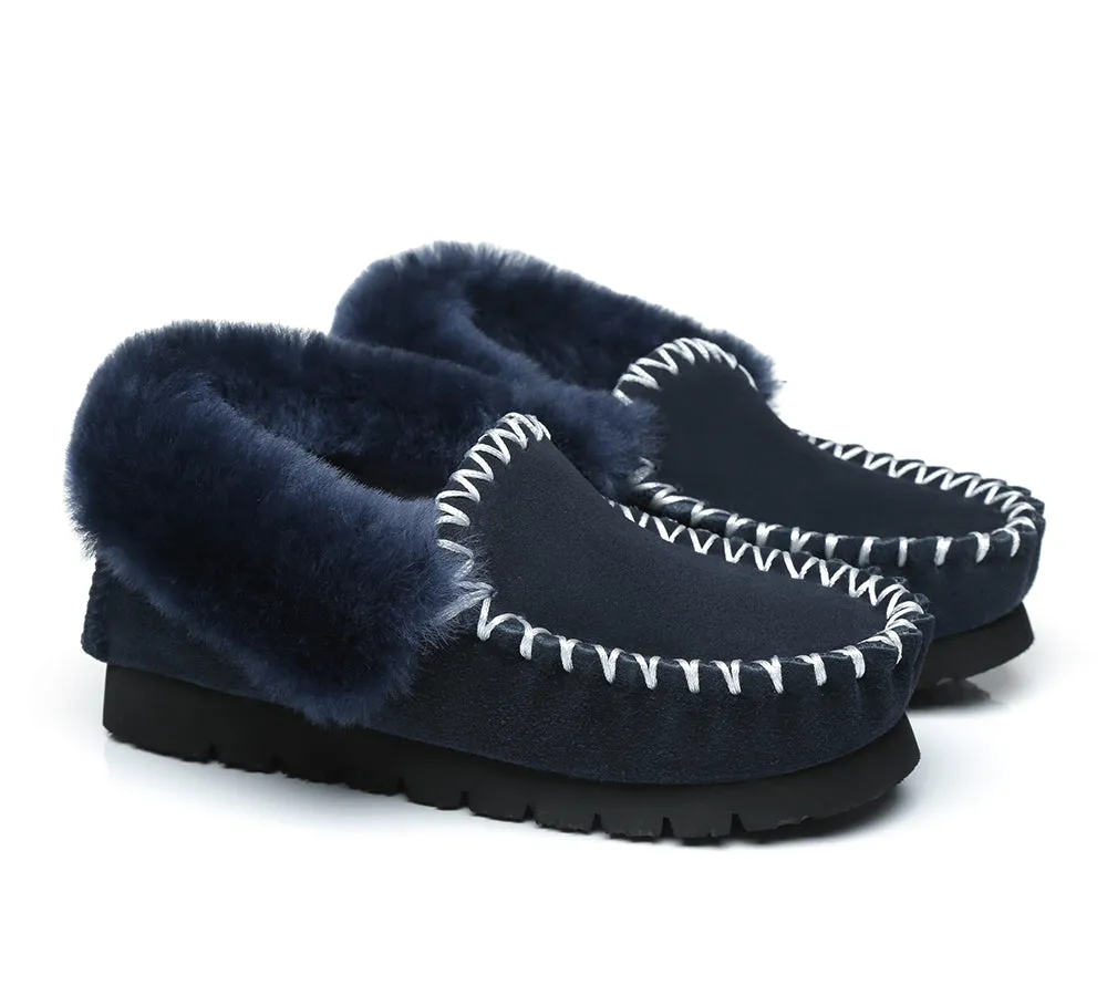 UGG AUSTRALIAN SHEPHERD Ankle Sheepskin Slippers Mens Popo Moccasins Big Size