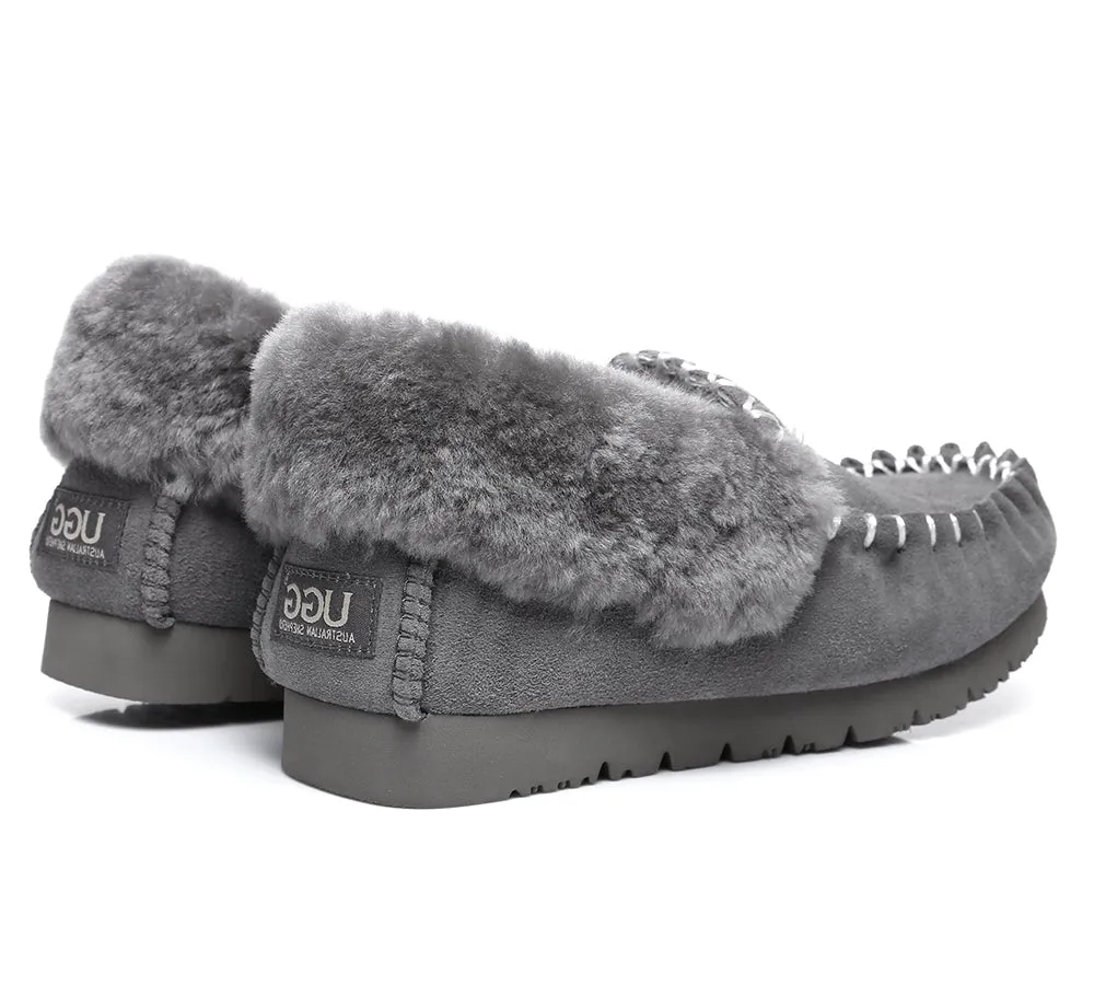 UGG AUSTRALIAN SHEPHERD Ankle Sheepskin Slippers Mens Popo Moccasins Big Size