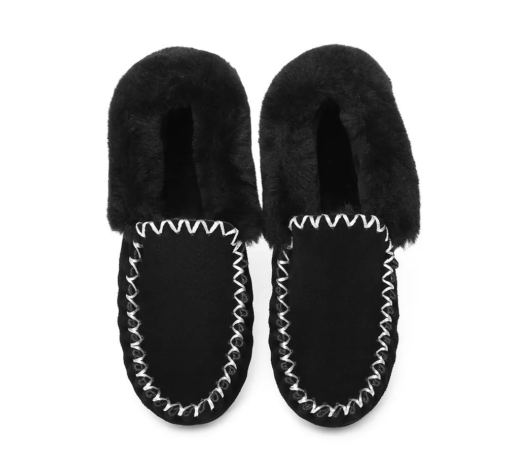 UGG AUSTRALIAN SHEPHERD Ankle Sheepskin Slippers Mens Popo Moccasins Big Size