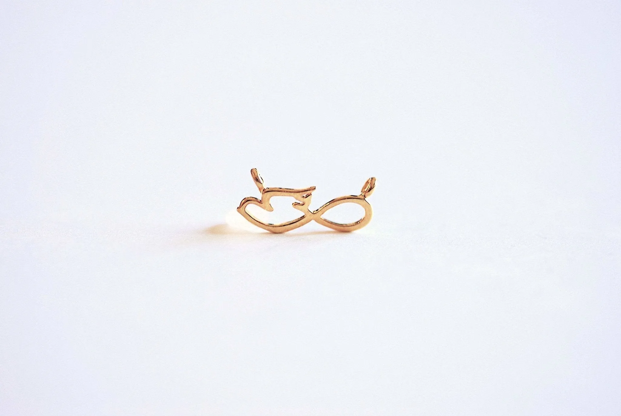 Wholesale Infinity Dove Connector Charm- Vermeil Gold, Rose Gold or Sterling Silver, Christian Dove Charm, Eternity, Love knot, Infinity, Link, 429