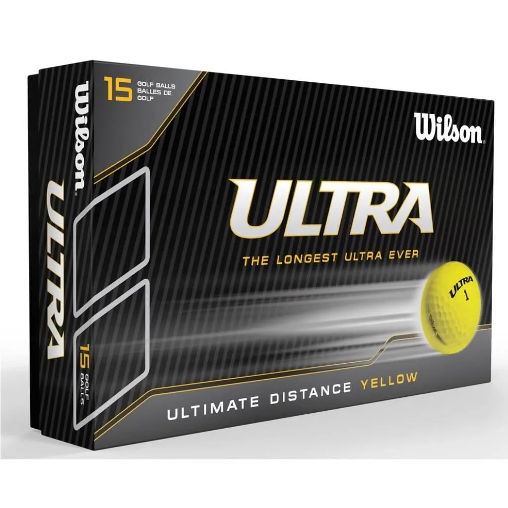 Wilson Ultra 2022 Golfballen - Geel 15 Pack