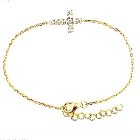 Zara cross chain bracelet Gold